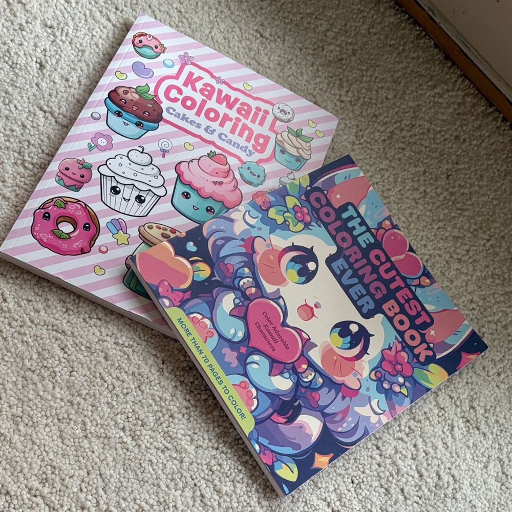 NWT 2. Kawaii Cute Coloring Books